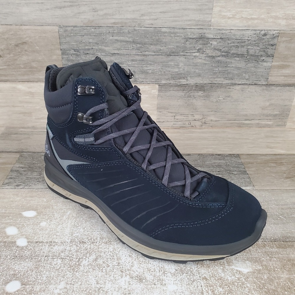 Hanwag Blueridge Lady ES Ankle Boots Womens Sz 9 Navy Leather Lace Up Hiking